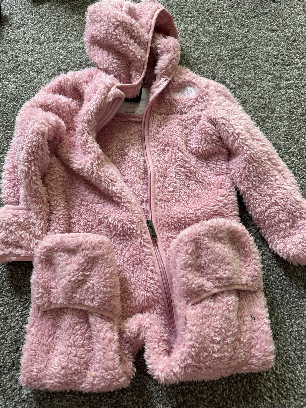 The North Face Pastel Pink Fleece Hood